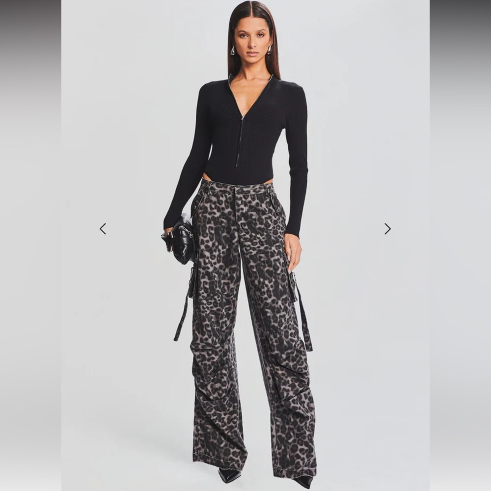 NWT SER.OY.A leopard print cargo low rise pants - 23 - Picture 3 of 9